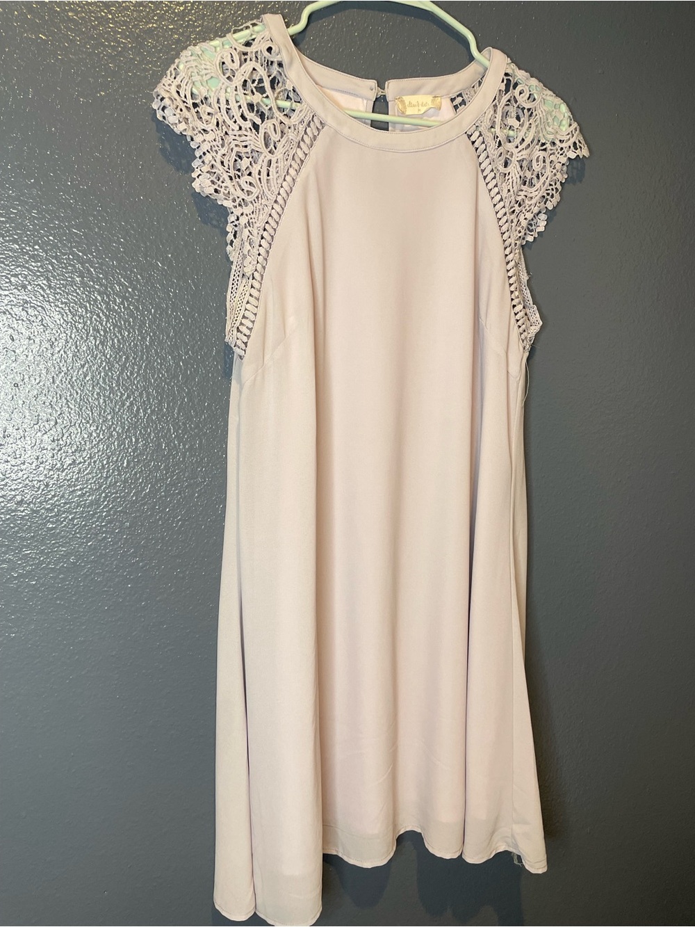 Altar’d State Blush Lace Cap Sleeve Shift Dress Size Medium SKU017